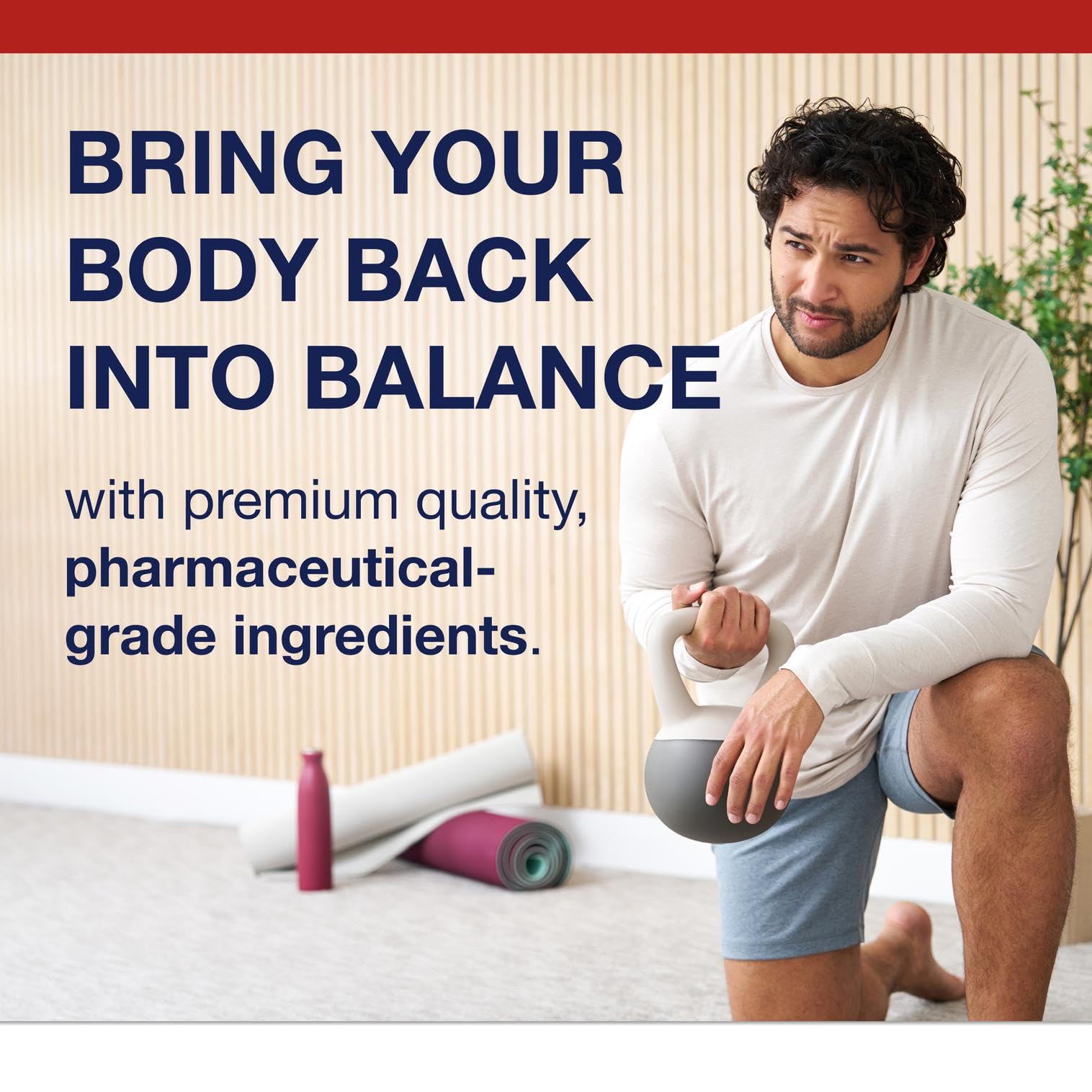 Non-GMO, gluten-free, vegetarian label on supplement bottle