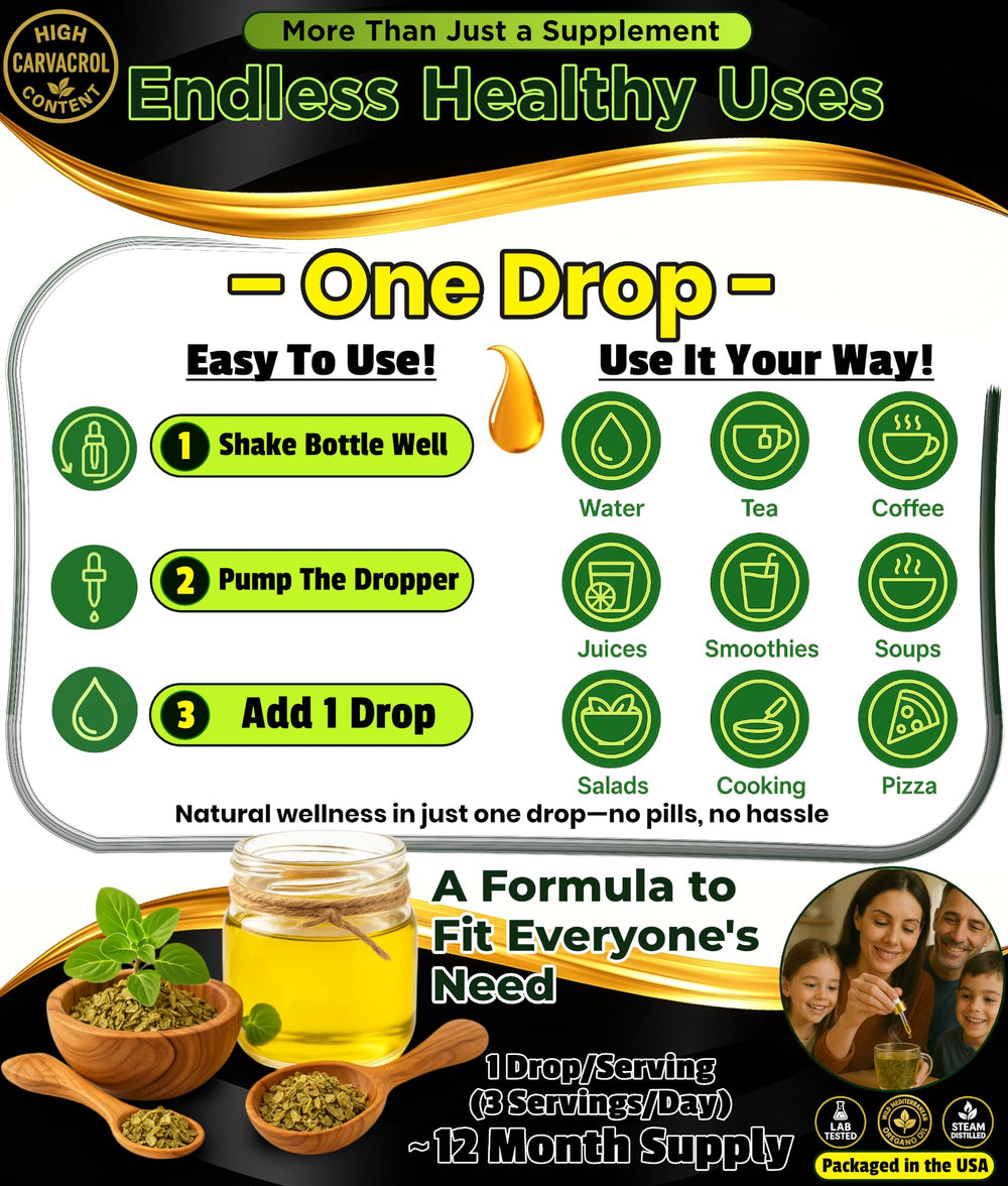 Non-GMO gluten-free vegan oregano oil supplement