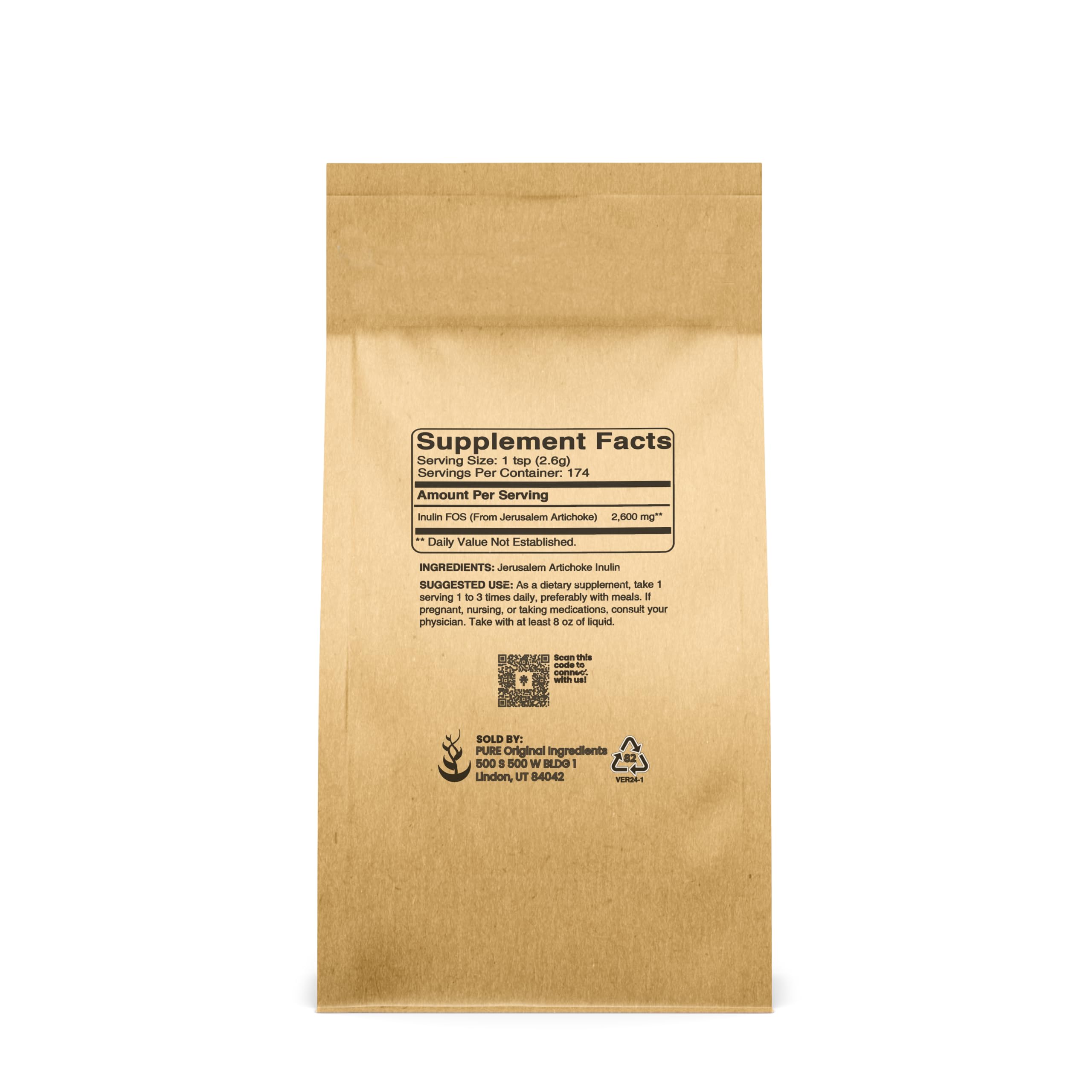 Inulin FOS derived from non-GMO Jerusalem artichoke