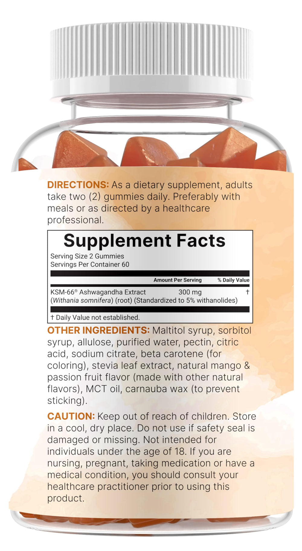 Non-GMO and third-party lab tested seals