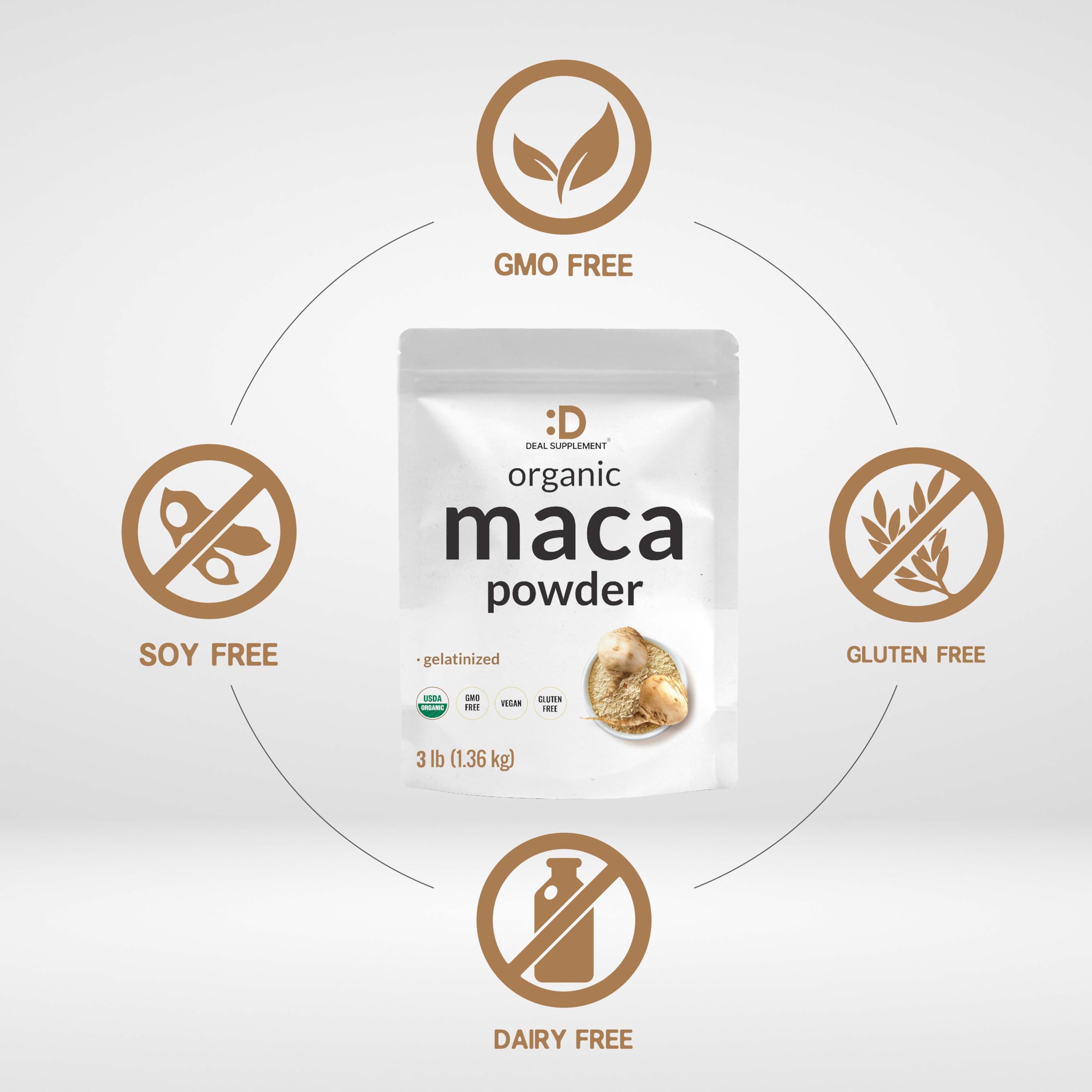 Non-GMO Maca Powder product label