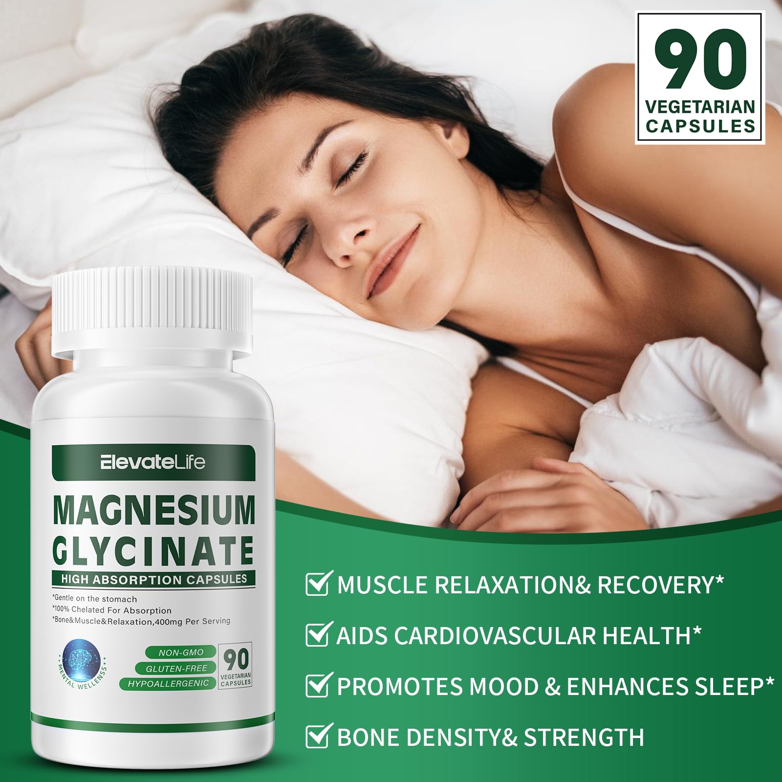 Non-GMO magnesium glycinate capsules
