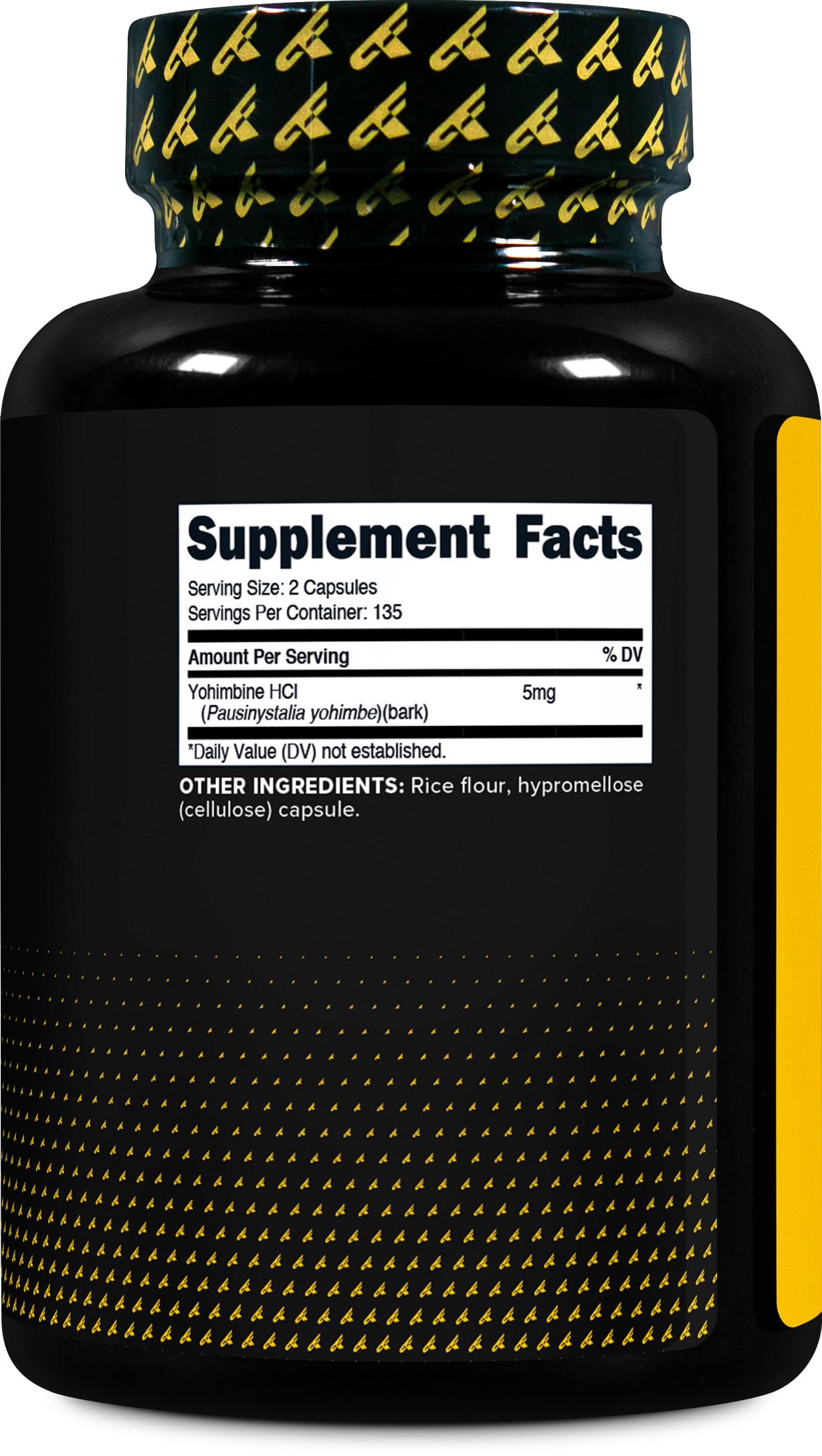 Non-GMO gluten-free no fillers Yohimbine HCl packaging