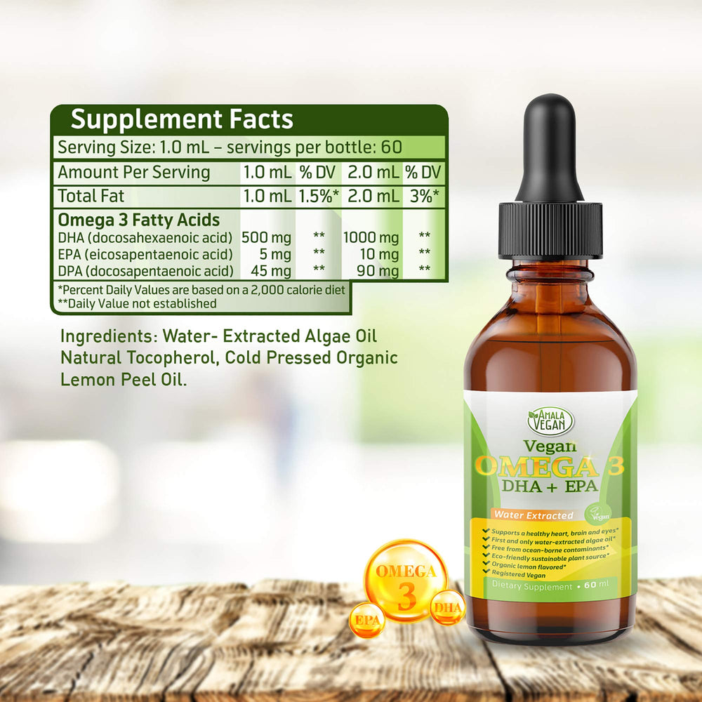 Non-GMO plant-based omega-3 ingredients highlighted on packaging