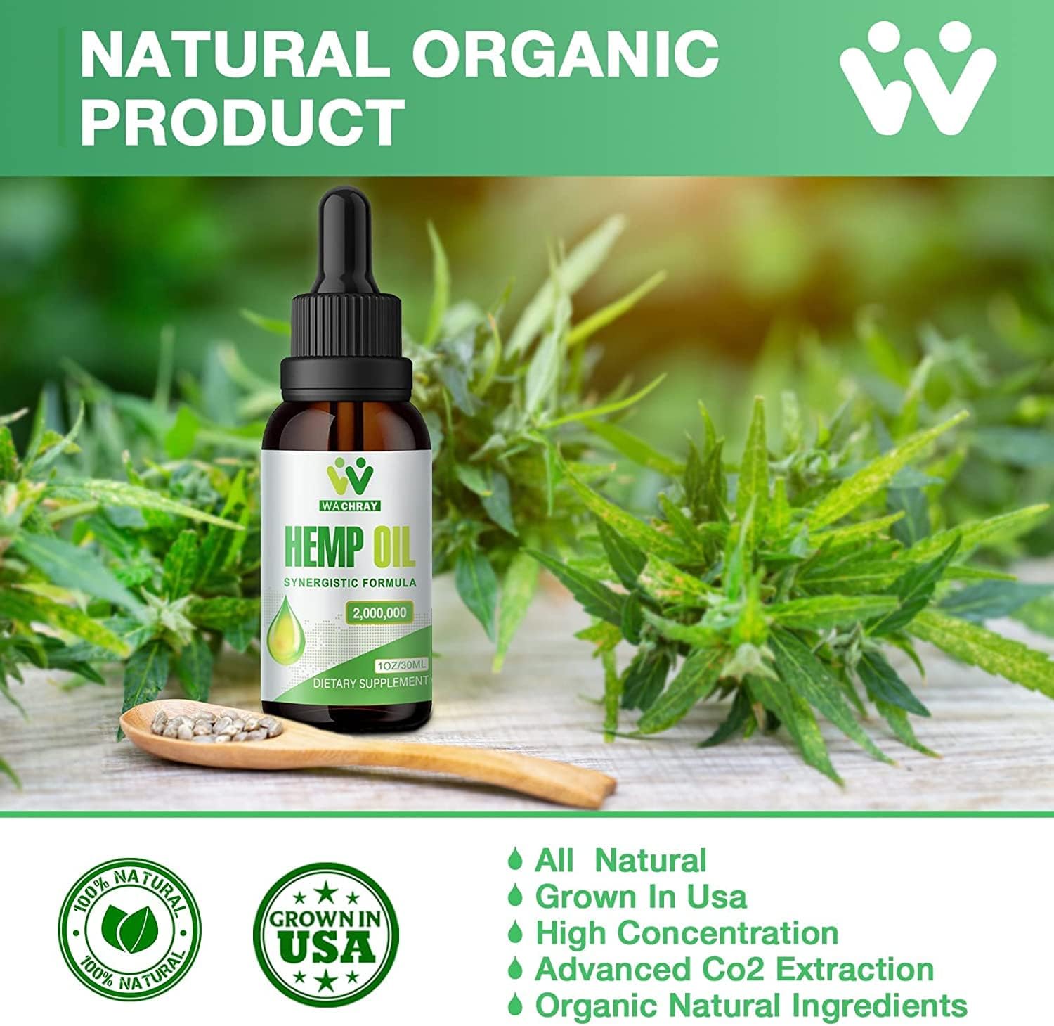 Non-GMO organic hemp source for WACHRAY hemp oil