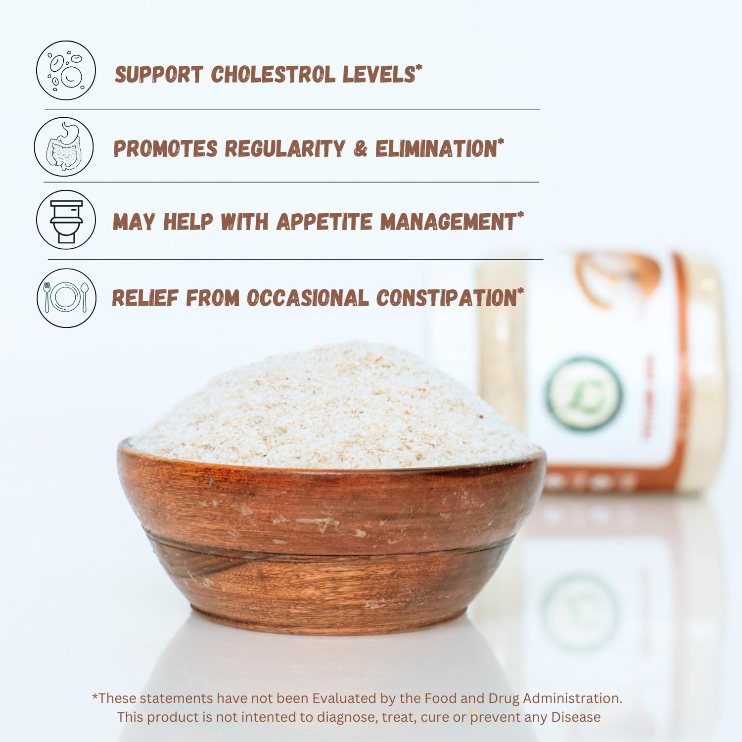 Non-GMO psyllium husk fiber supplement