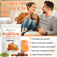 Non-GMO pumpkin seed oil supplement label