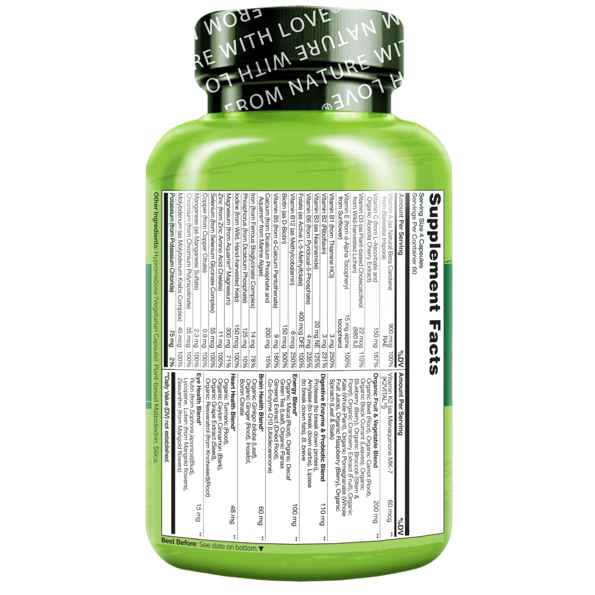 Non-GMO vegan capsules and packaging