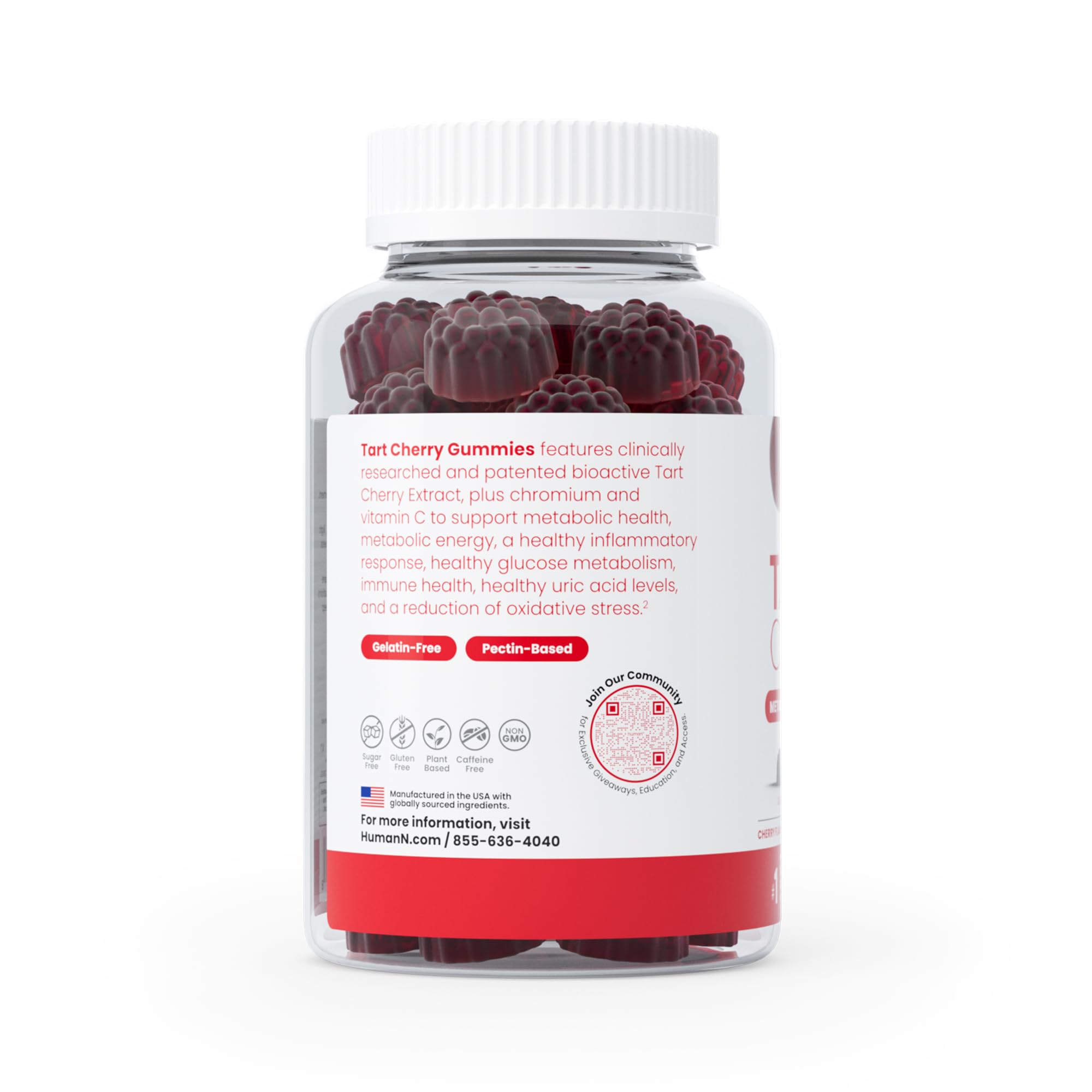 Non-GMO vegan tart cherry gummies packaging