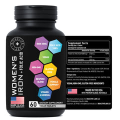 Non-GMO vegan iron supplement for anemia support