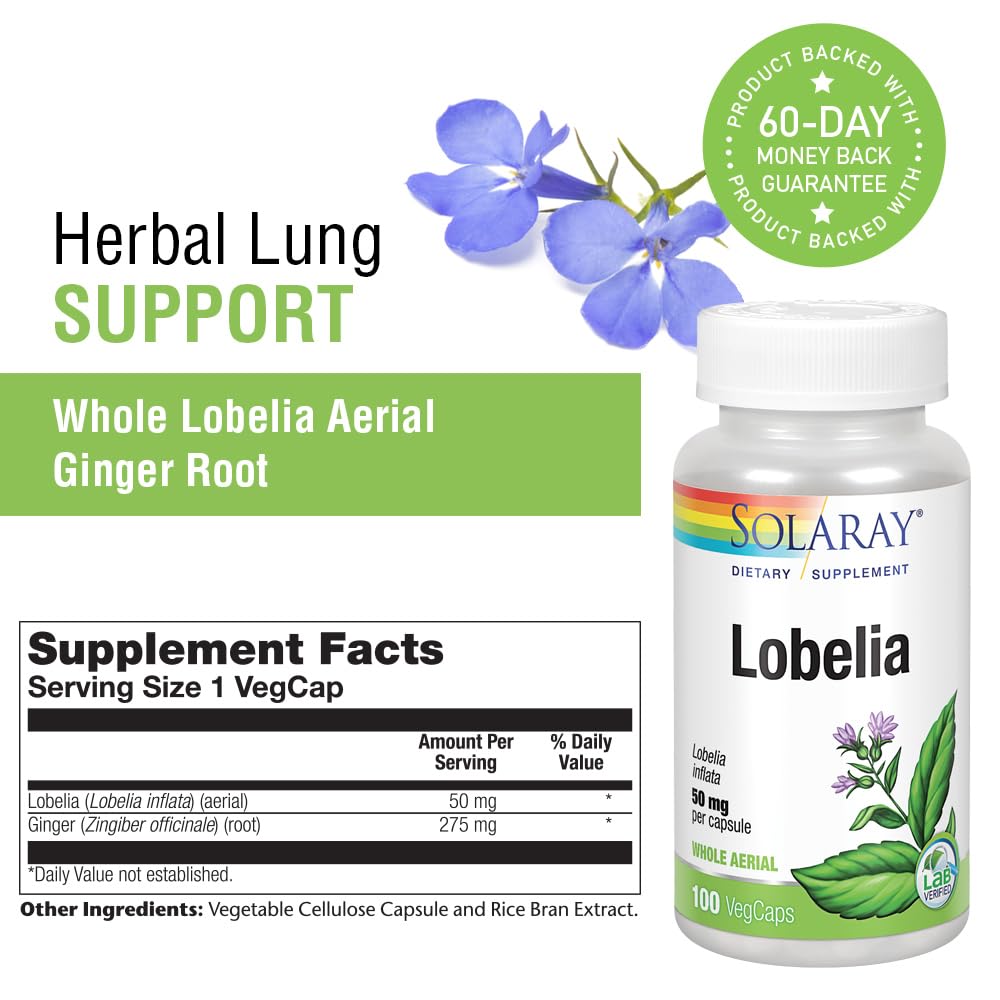 Non-GMO and vegan Lobelia Aerial with lab verification