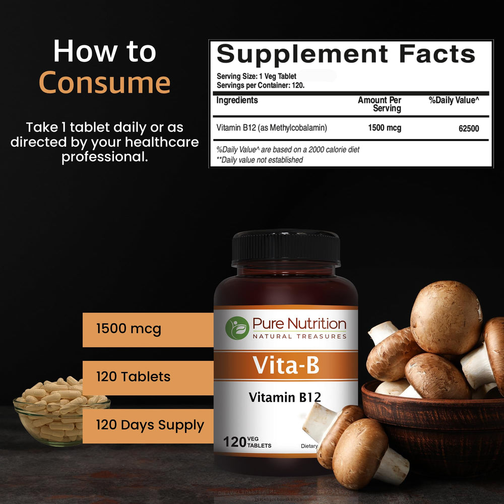Non-GMO Vitamin B12 methylcobalamin 1500mcg image