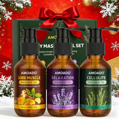 Non-greasy formula massage oil in bottle