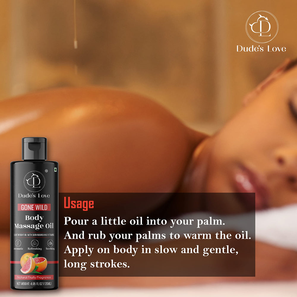 Non-staining massage oil formula