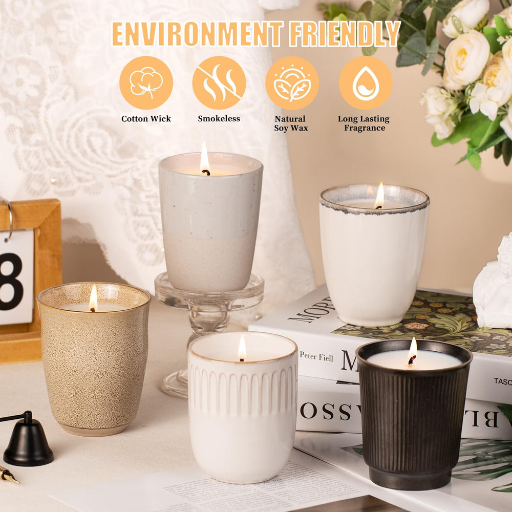 Non-toxic lavender candle with a lead-free cotton wick