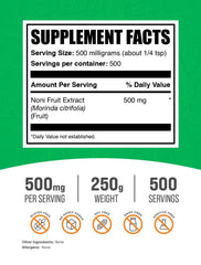 Noni Fruit Powder ingredients and nutrition information