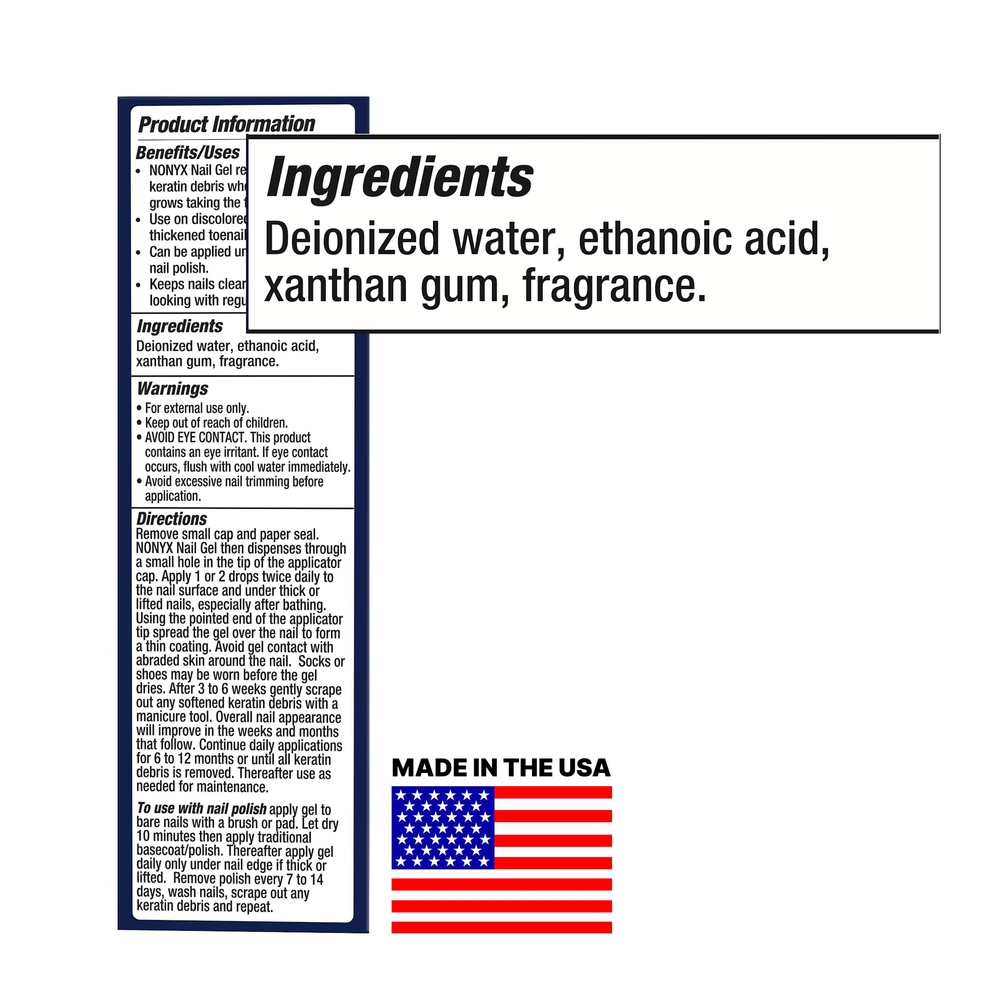NONYX Fungal Nail Clarifying Gel vegan and paraben-free formula supports clean ingredients.