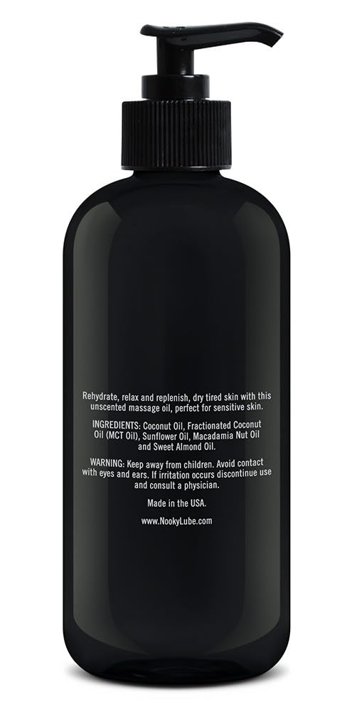 Couple using Nooky Unscented Massage Oil