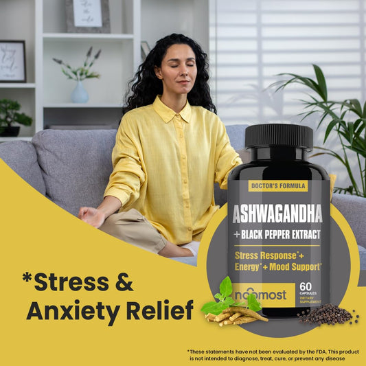 Ashwagandha with Black Pepper extract for enhanced absorption