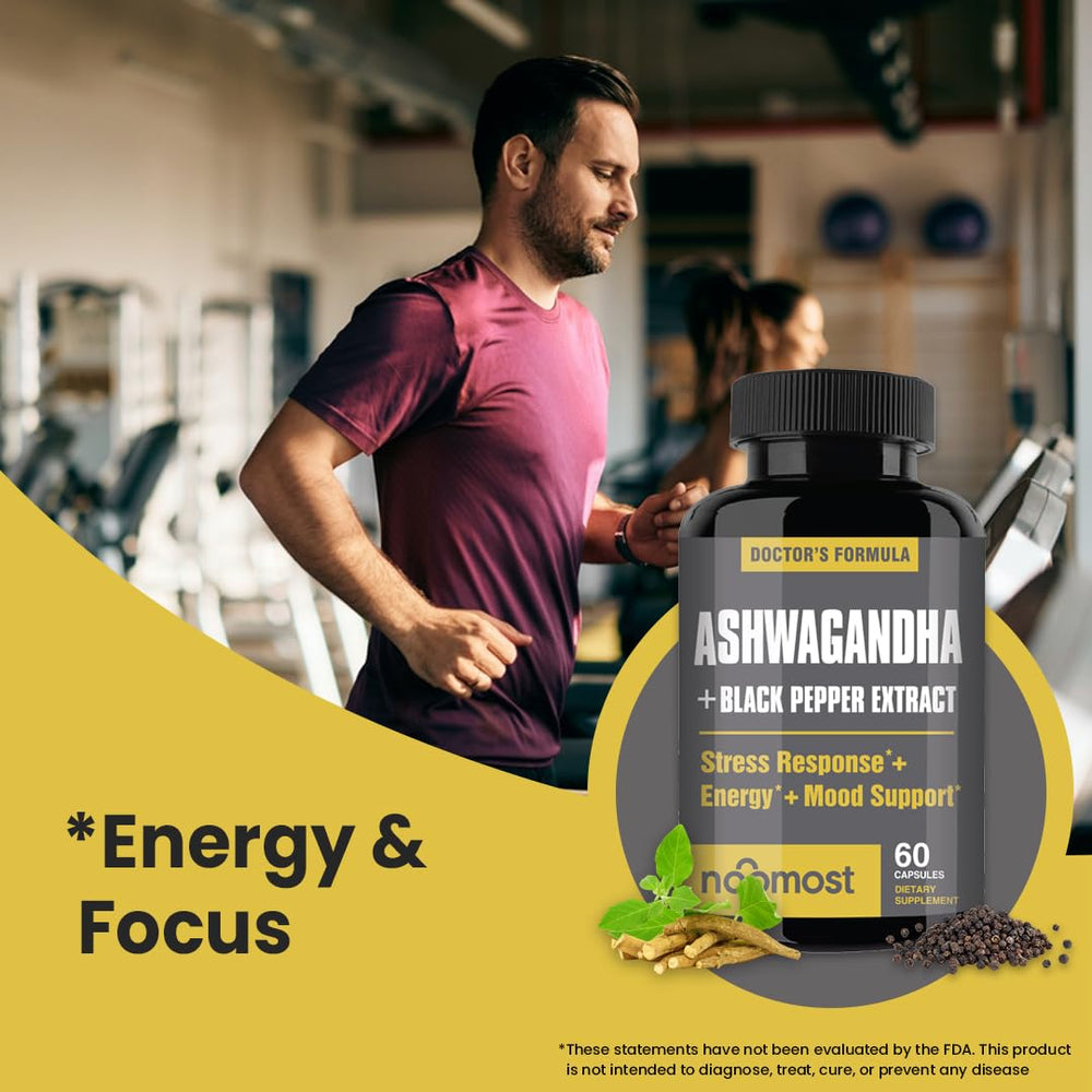 Vegan Noomost Ashwagandha dietary supplement label