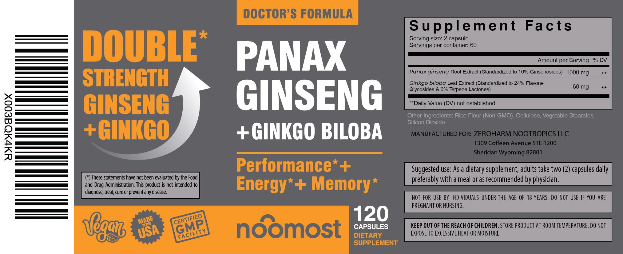 NooMost energy and focus supplement for men and women