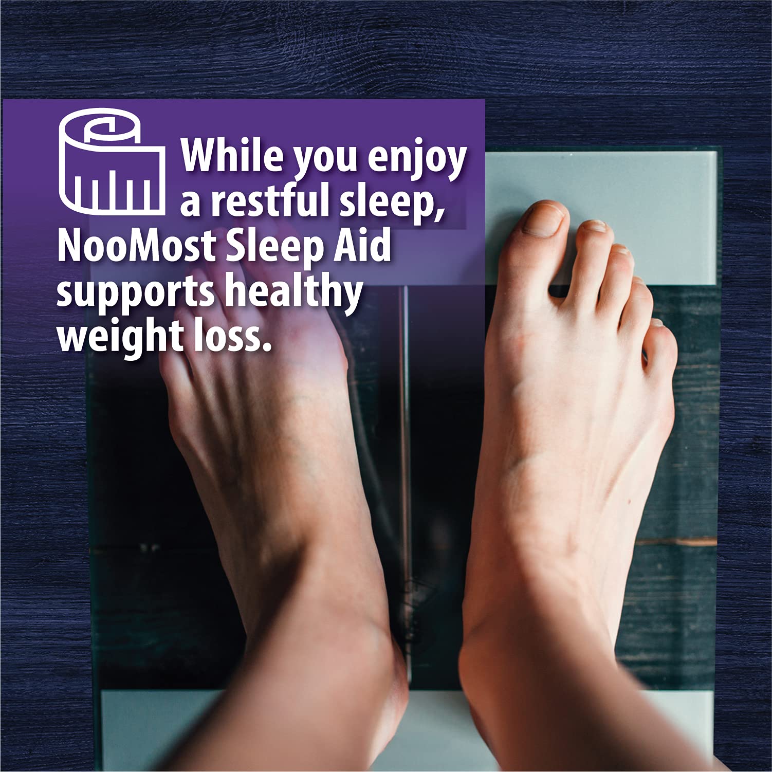 Relaxing night-time scene with NooMost sleep aid