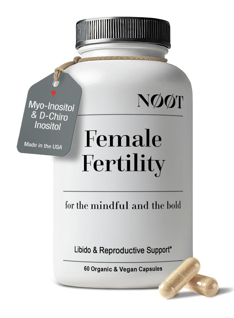 NØØT Female Fertility Supplement bottle and capsules