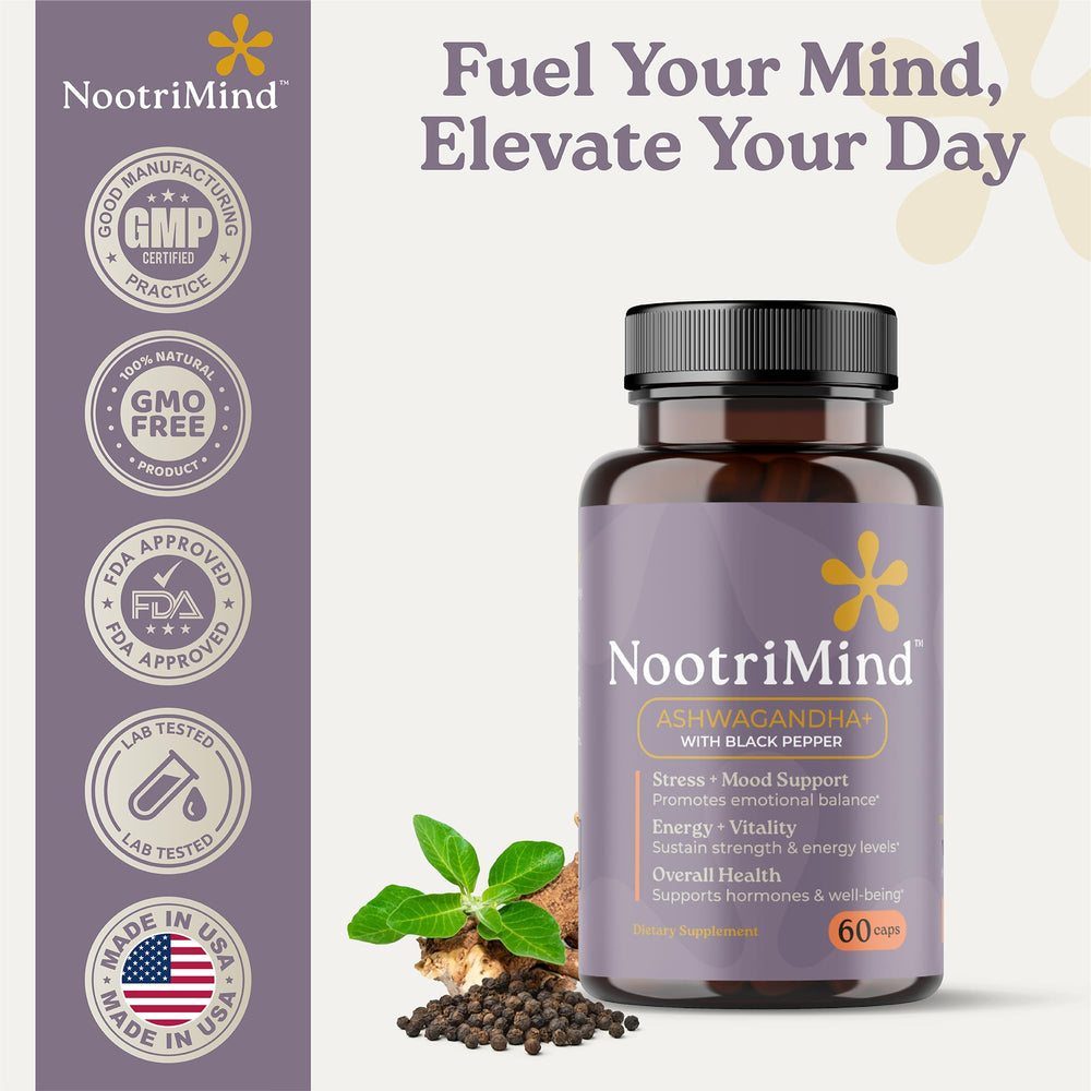 Mood support and stress relief with adaptogenic Ashwagandha