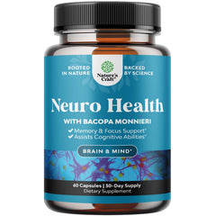 Bottle of Nootropic Brain Supplement with label on a white background