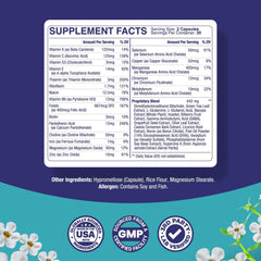 Close-up of Bacopa monnieri and DMAE ingredients