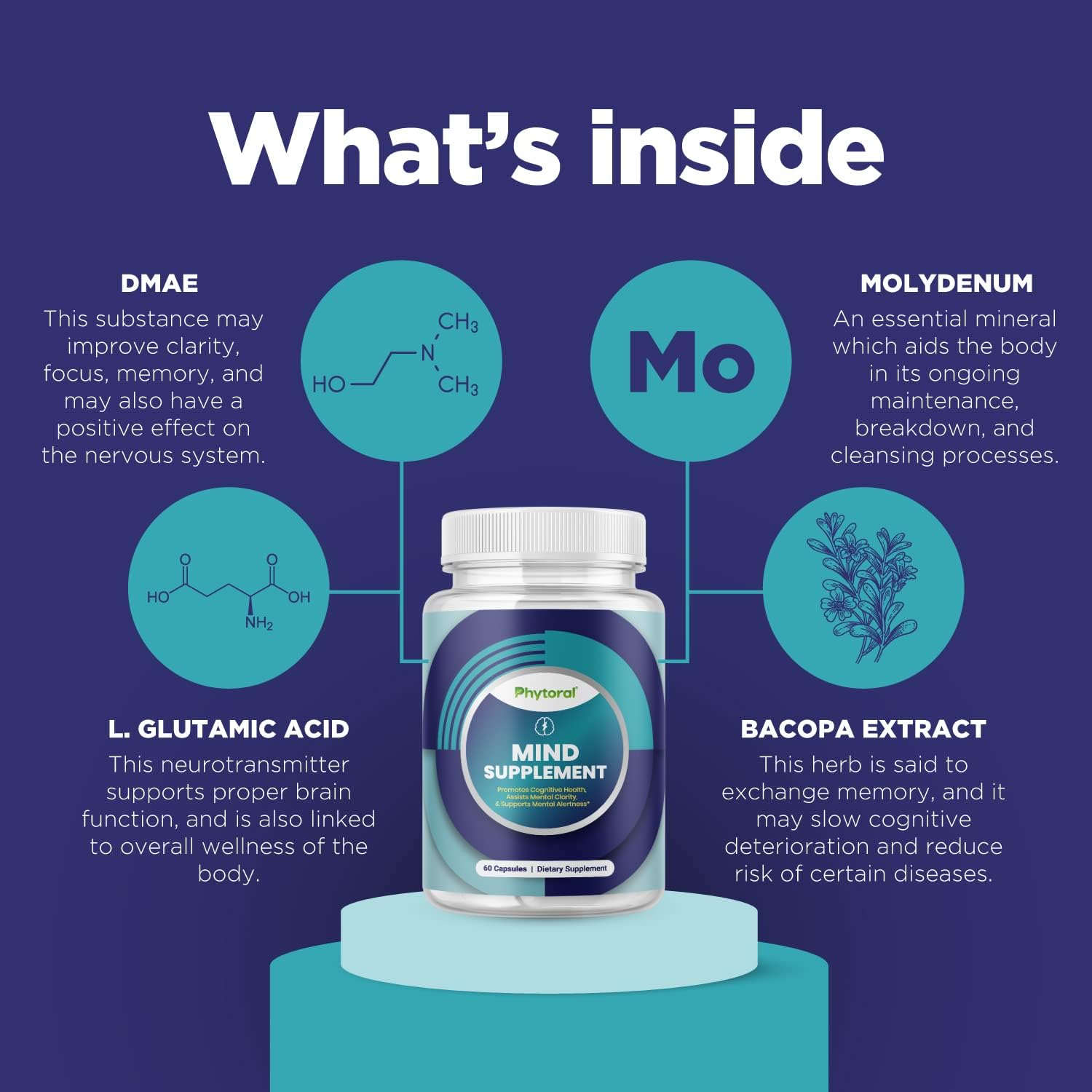 Capsules arranged with brain health imagery