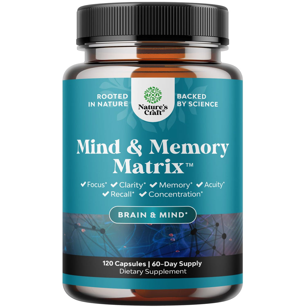Front view of Nootropic Brain Supplement 120ct bottle