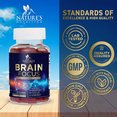Nootropic memory support gummies for concentration