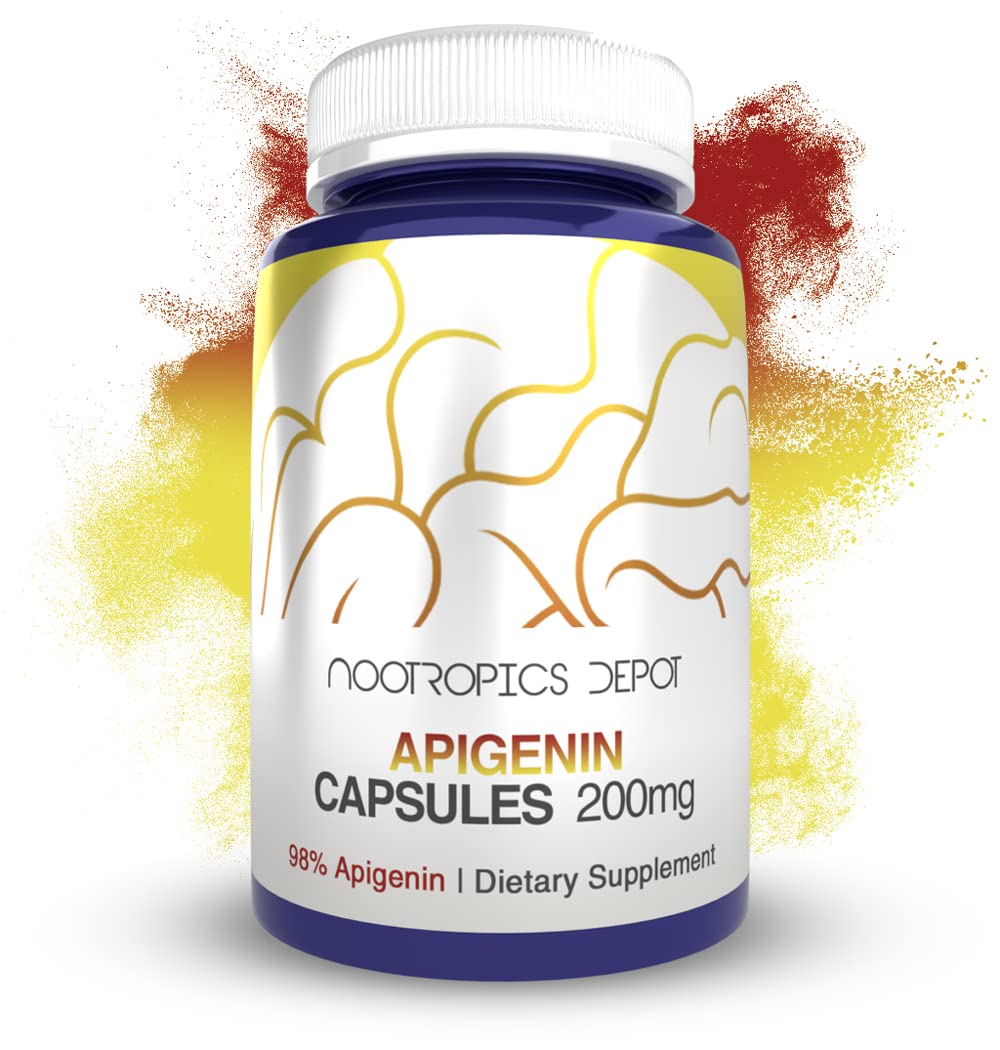 Nootropics Depot Apigenin Capsules 200mg bottle – 30 count