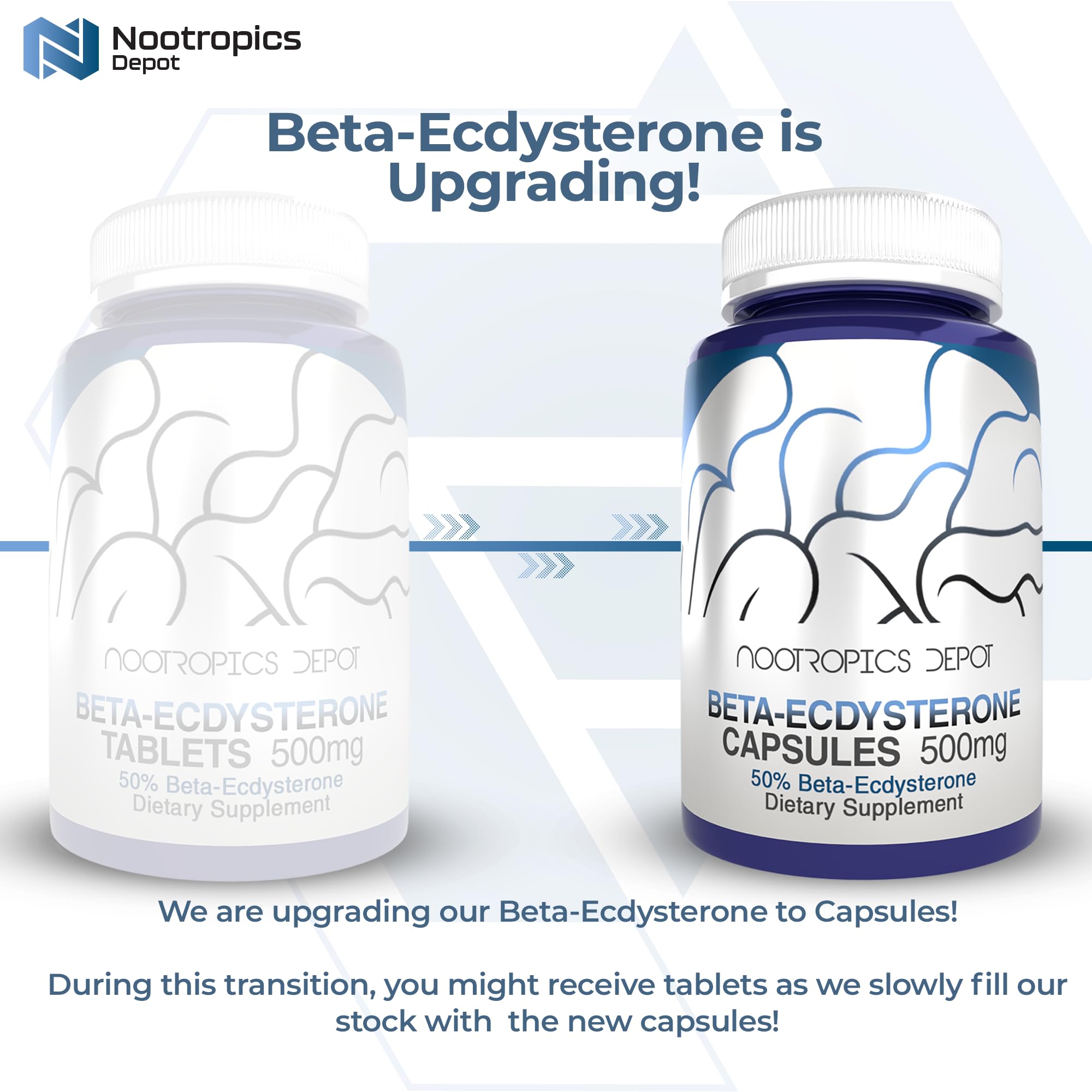 Nootropics Depot Beta Ecdysterone tablets pour showing quick intake