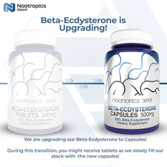Nootropics Depot Beta Ecdysterone tablets pour showing quick intake