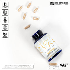 Clear hesperidin capsules in bottle