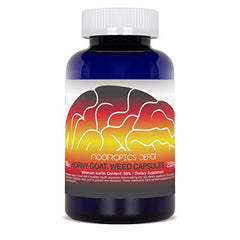 Close-up of a single 200mg Horny Goat Weed capsule