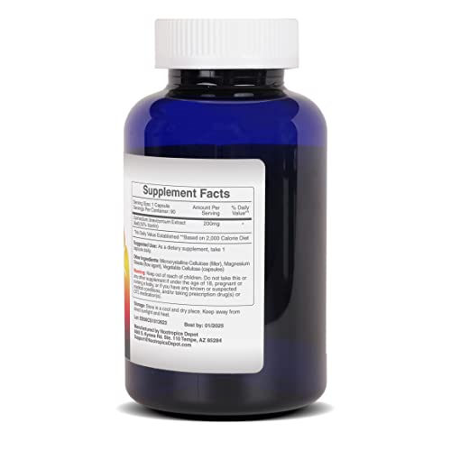 Nootropics Depot ingredients panel closeup highlighting icariin and epimedium details.