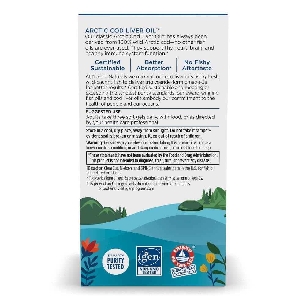 Label close-up showing 750 mg total omega-3s and EPA/DHA