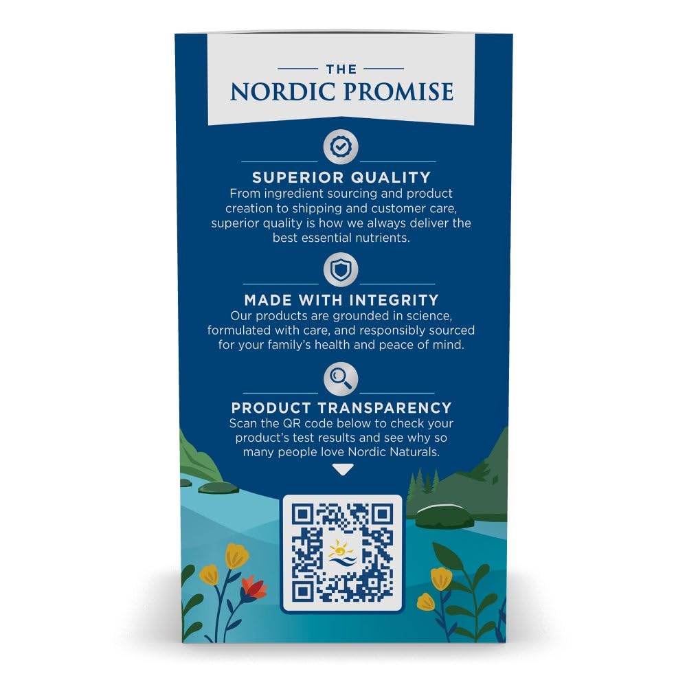 Omega-3 content chart on packaging