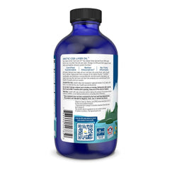 Arctic Cod Liver Oil Orange 8 oz nutrition facts panel