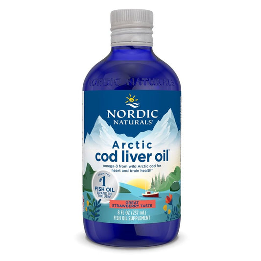 Nordic Naturals Arctic Cod Liver Oil Strawberry bottle front