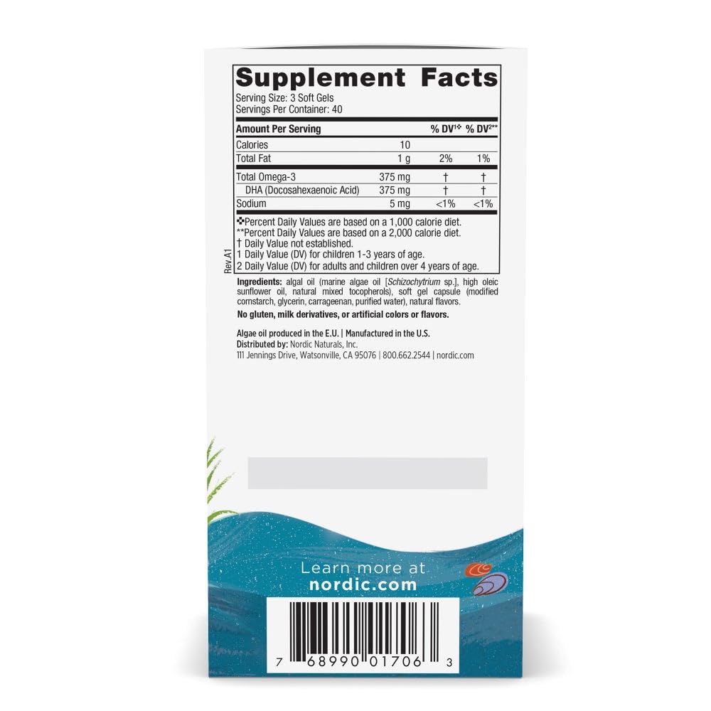 Back of bottle showing 40 servings and age 3+ indication