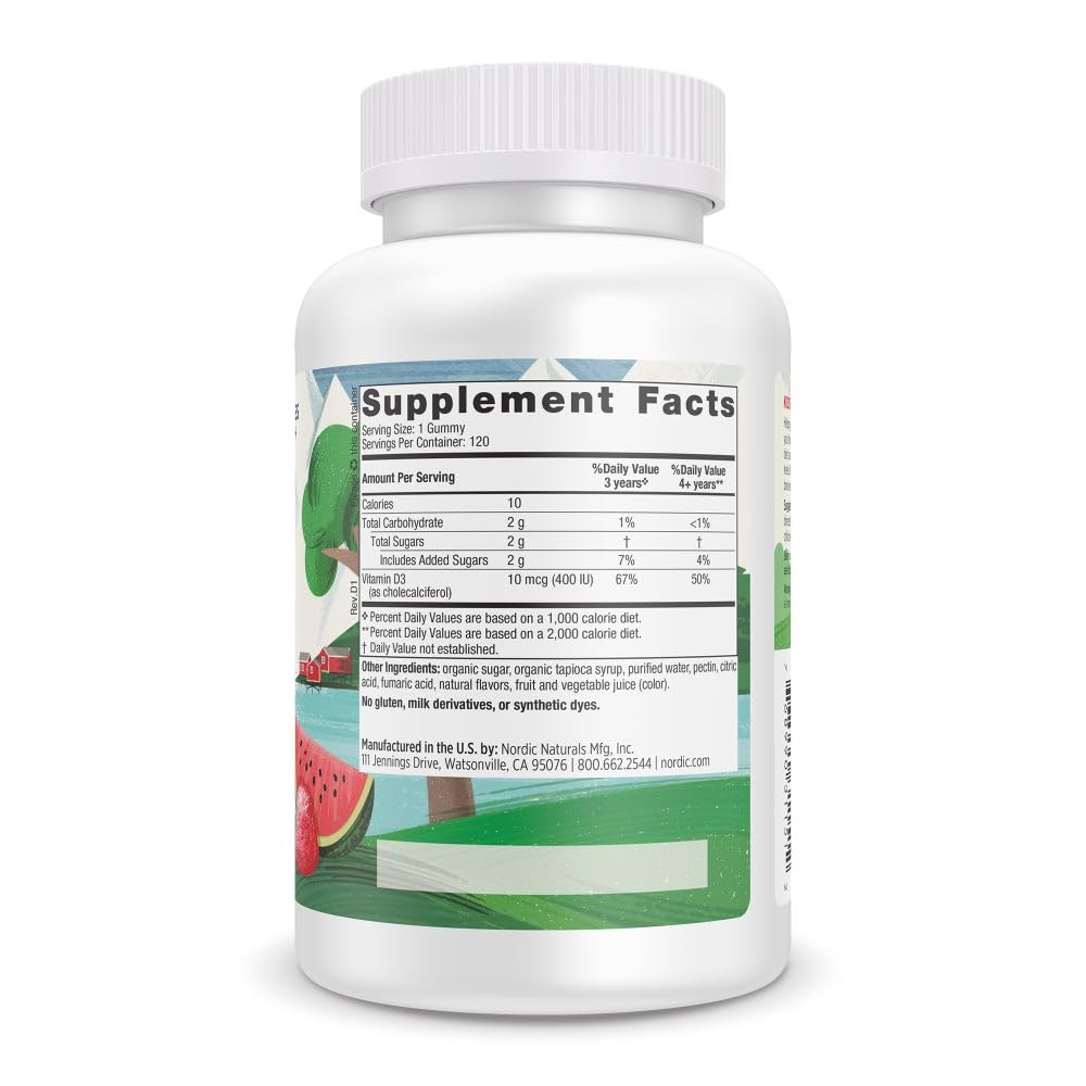 Kids vitamin D3 gummies in Wild Watermelon Splash flavor