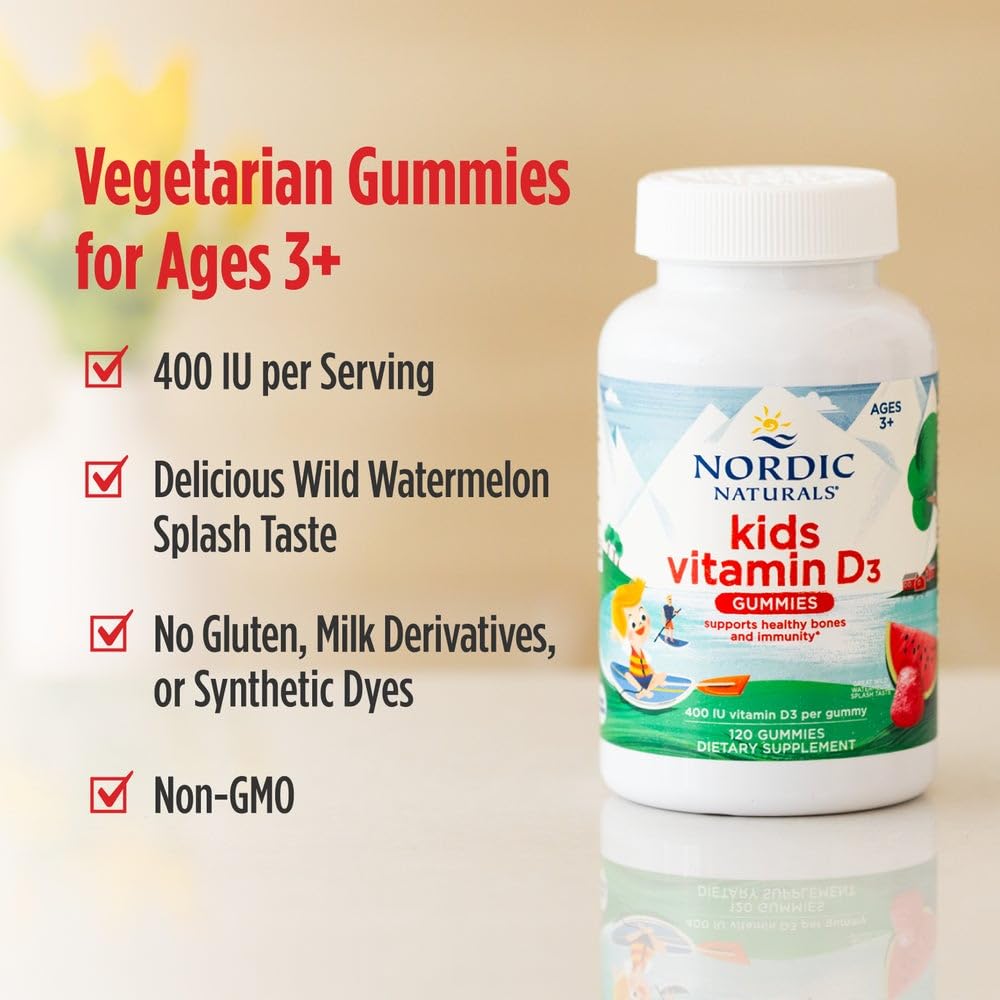 Bottle shown with 120 servings and child-friendly design
