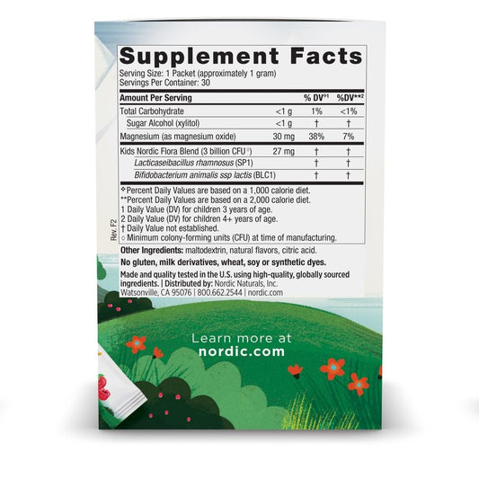 Single-serve pixie packet being opened for Kids Probiotic Quick Melt Powder