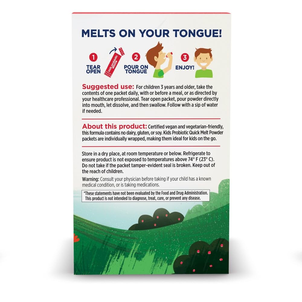 Contents poured onto a child's tongue from a pixie packet