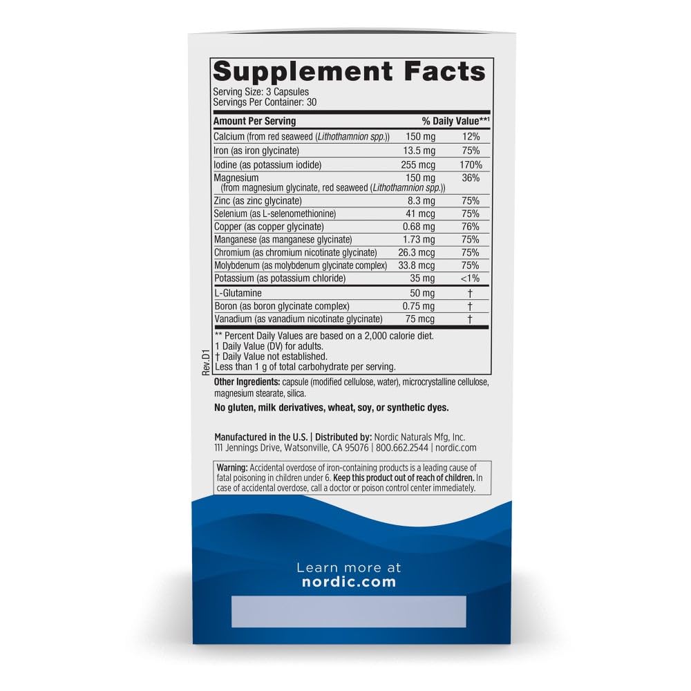 Nordic Naturals Multi Minerals 90-capsule bottle