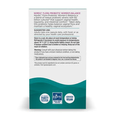 Nordic Naturals Nordic Flora Women’s Balance bottle with label highlighting 12 strains and 60B cultures